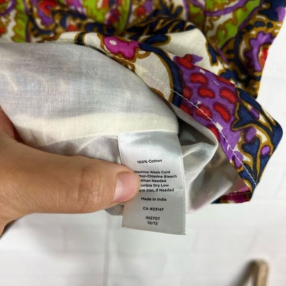 Talbots Womens Blouse size 10 Paisley Artsy Print - Picture 6 of 9